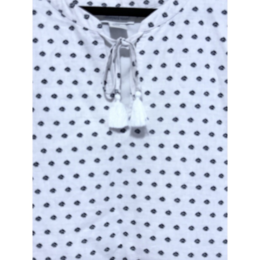 Vineyard Vines Dress 6 White Linen Cotton Beach Nautical Linen midweight - Picture 4 of 7